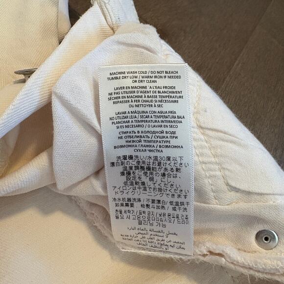 RE/DONE Women’s Originals 70s Stove Pipe Jeans in Vintage White size 26 NWT - Picture 5 of 8